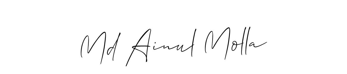 Check out images of Autograph of Md Ainul Molla name. Actor Md Ainul Molla Signature Style. Allison_Script is a professional sign style online. Md Ainul Molla signature style 2 images and pictures png