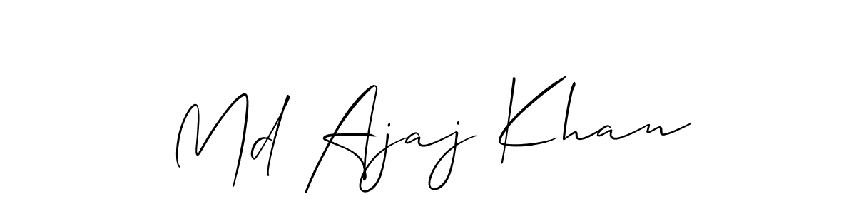 Create a beautiful signature design for name Md Ajaj Khan. With this signature (Allison_Script) fonts, you can make a handwritten signature for free. Md Ajaj Khan signature style 2 images and pictures png