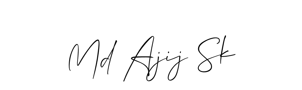 Create a beautiful signature design for name Md Ajij Sk. With this signature (Allison_Script) fonts, you can make a handwritten signature for free. Md Ajij Sk signature style 2 images and pictures png