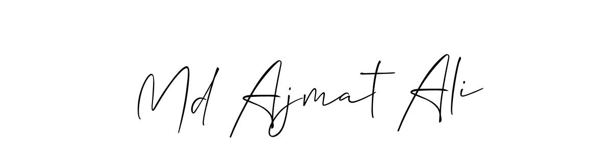 It looks lik you need a new signature style for name Md Ajmat Ali. Design unique handwritten (Allison_Script) signature with our free signature maker in just a few clicks. Md Ajmat Ali signature style 2 images and pictures png
