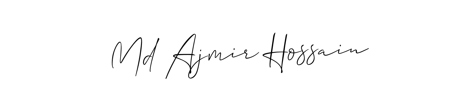 How to make Md Ajmir Hossain signature? Allison_Script is a professional autograph style. Create handwritten signature for Md Ajmir Hossain name. Md Ajmir Hossain signature style 2 images and pictures png