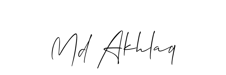 Also You can easily find your signature by using the search form. We will create Md Akhlaq name handwritten signature images for you free of cost using Allison_Script sign style. Md Akhlaq signature style 2 images and pictures png