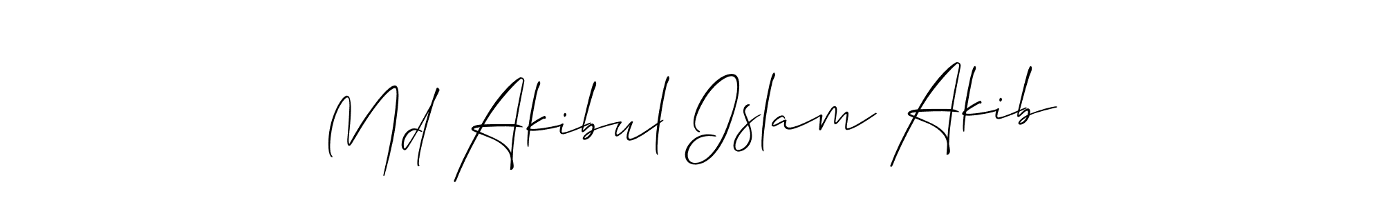 Allison_Script is a professional signature style that is perfect for those who want to add a touch of class to their signature. It is also a great choice for those who want to make their signature more unique. Get Md Akibul Islam Akib name to fancy signature for free. Md Akibul Islam Akib signature style 2 images and pictures png