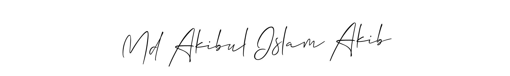 How to make Md Akibul Islam Akib name signature. Use Allison_Script style for creating short signs online. This is the latest handwritten sign. Md Akibul Islam Akib signature style 2 images and pictures png