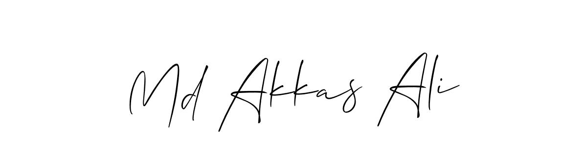 Similarly Allison_Script is the best handwritten signature design. Signature creator online .You can use it as an online autograph creator for name Md Akkas Ali. Md Akkas Ali signature style 2 images and pictures png