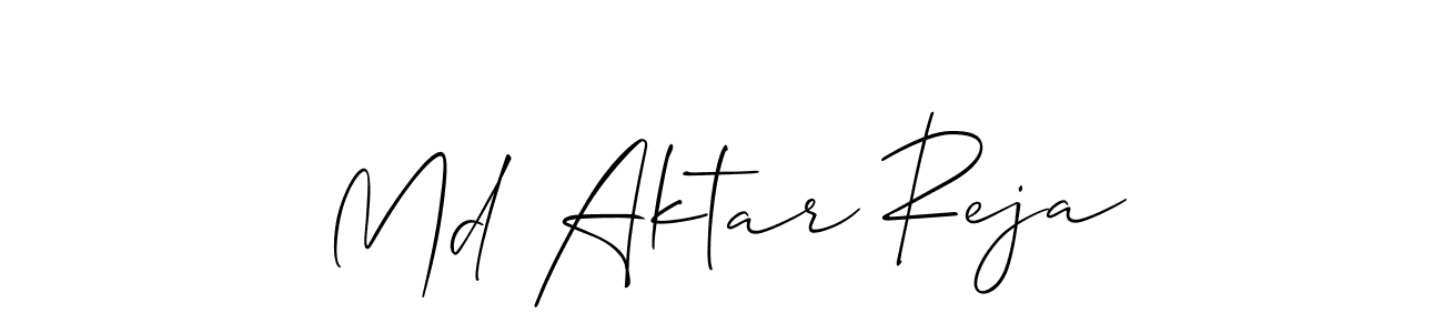 Create a beautiful signature design for name Md Aktar Reja. With this signature (Allison_Script) fonts, you can make a handwritten signature for free. Md Aktar Reja signature style 2 images and pictures png