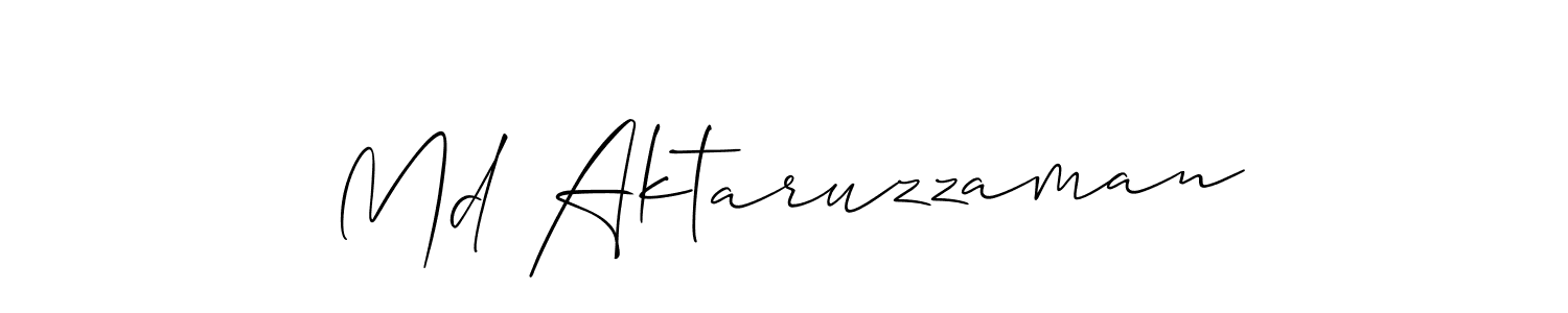 Design your own signature with our free online signature maker. With this signature software, you can create a handwritten (Allison_Script) signature for name Md Aktaruzzaman. Md Aktaruzzaman signature style 2 images and pictures png