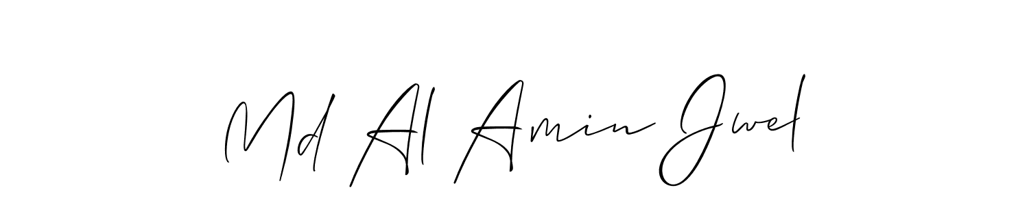 Allison_Script is a professional signature style that is perfect for those who want to add a touch of class to their signature. It is also a great choice for those who want to make their signature more unique. Get Md Al Amin Jwel name to fancy signature for free. Md Al Amin Jwel signature style 2 images and pictures png