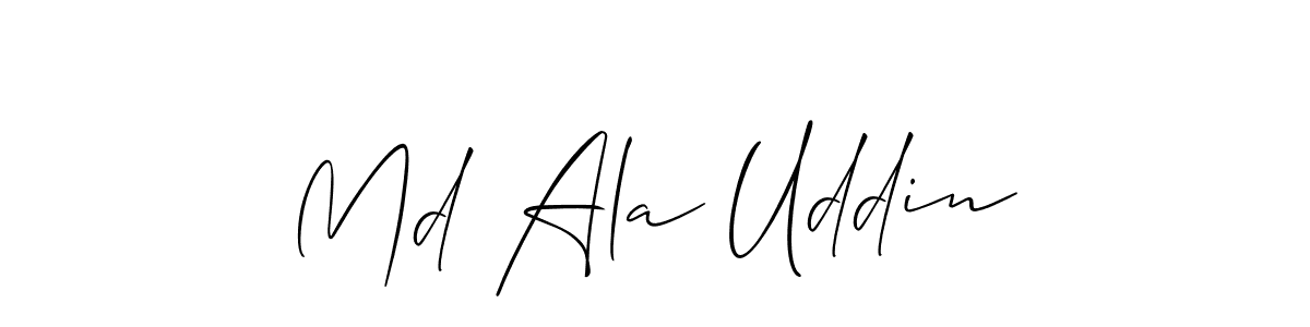 Allison_Script is a professional signature style that is perfect for those who want to add a touch of class to their signature. It is also a great choice for those who want to make their signature more unique. Get Md Ala Uddin name to fancy signature for free. Md Ala Uddin signature style 2 images and pictures png