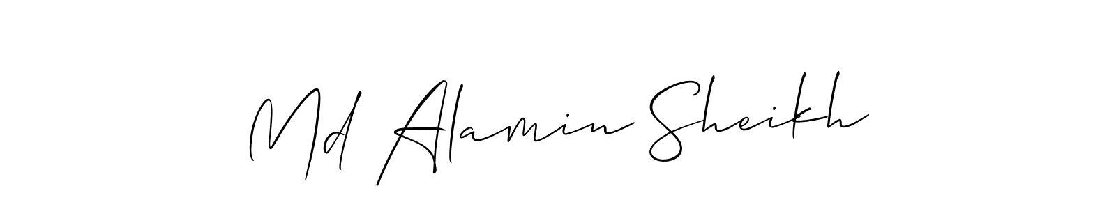 How to Draw Md Alamin Sheikh signature style? Allison_Script is a latest design signature styles for name Md Alamin Sheikh. Md Alamin Sheikh signature style 2 images and pictures png