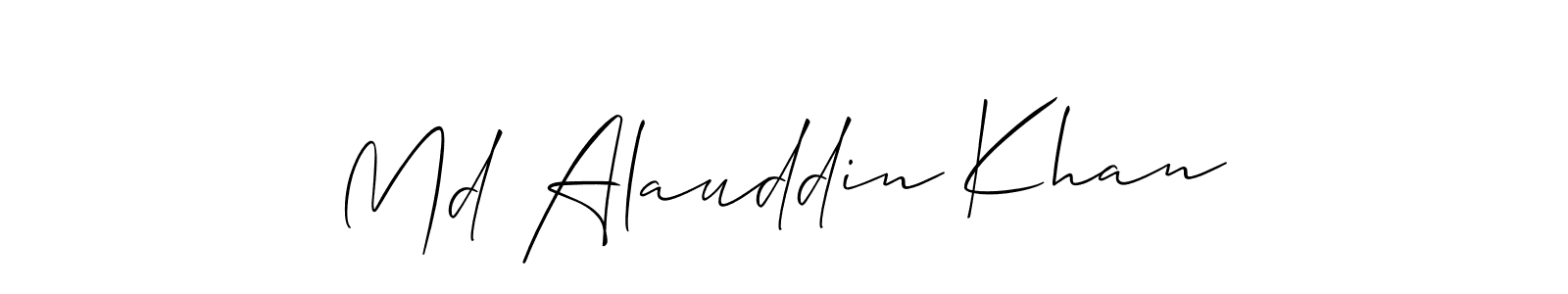 Make a beautiful signature design for name Md Alauddin Khan. With this signature (Allison_Script) style, you can create a handwritten signature for free. Md Alauddin Khan signature style 2 images and pictures png