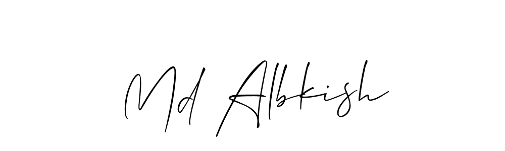 Allison_Script is a professional signature style that is perfect for those who want to add a touch of class to their signature. It is also a great choice for those who want to make their signature more unique. Get Md Albkish name to fancy signature for free. Md Albkish signature style 2 images and pictures png