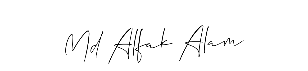 Similarly Allison_Script is the best handwritten signature design. Signature creator online .You can use it as an online autograph creator for name Md Alfak Alam. Md Alfak Alam signature style 2 images and pictures png