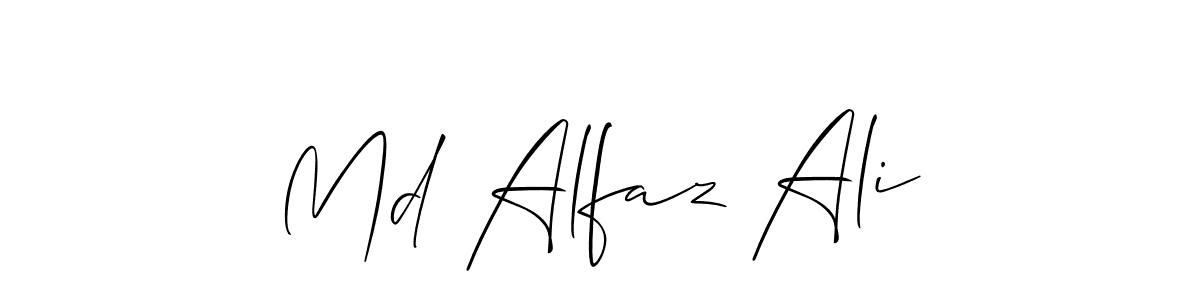 Also You can easily find your signature by using the search form. We will create Md Alfaz Ali name handwritten signature images for you free of cost using Allison_Script sign style. Md Alfaz Ali signature style 2 images and pictures png