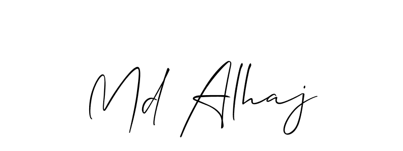 Make a short Md Alhaj signature style. Manage your documents anywhere anytime using Allison_Script. Create and add eSignatures, submit forms, share and send files easily. Md Alhaj signature style 2 images and pictures png