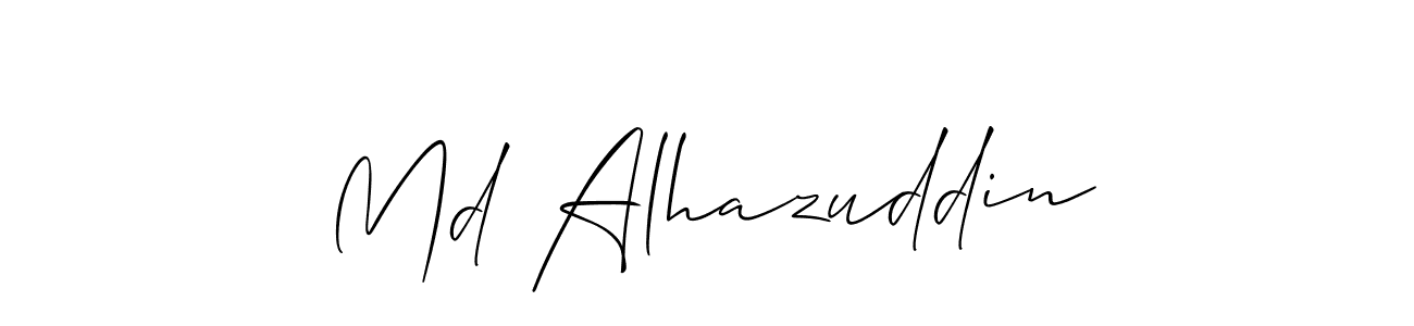 Md Alhazuddin stylish signature style. Best Handwritten Sign (Allison_Script) for my name. Handwritten Signature Collection Ideas for my name Md Alhazuddin. Md Alhazuddin signature style 2 images and pictures png