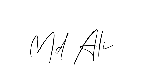 How to make Md Ali name signature. Use Allison_Script style for creating short signs online. This is the latest handwritten sign. Md Ali signature style 2 images and pictures png