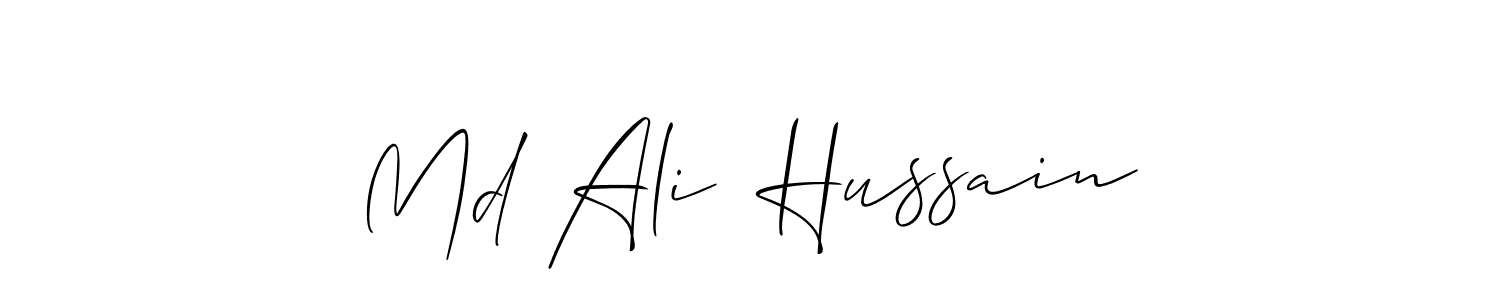 You can use this online signature creator to create a handwritten signature for the name Md Ali  Hussain. This is the best online autograph maker. Md Ali  Hussain signature style 2 images and pictures png