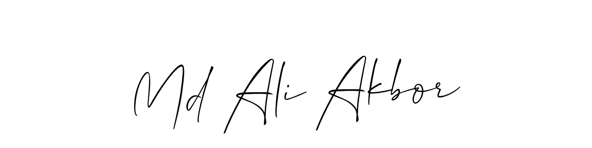 Allison_Script is a professional signature style that is perfect for those who want to add a touch of class to their signature. It is also a great choice for those who want to make their signature more unique. Get Md Ali Akbor name to fancy signature for free. Md Ali Akbor signature style 2 images and pictures png