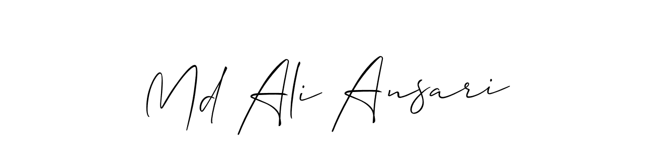 Make a short Md Ali Ansari signature style. Manage your documents anywhere anytime using Allison_Script. Create and add eSignatures, submit forms, share and send files easily. Md Ali Ansari signature style 2 images and pictures png