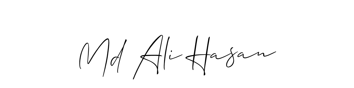 Make a short Md Ali Hasan signature style. Manage your documents anywhere anytime using Allison_Script. Create and add eSignatures, submit forms, share and send files easily. Md Ali Hasan signature style 2 images and pictures png