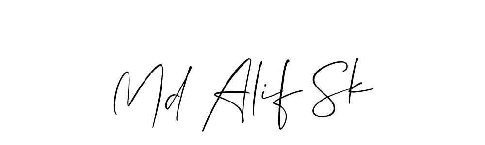 How to Draw Md Alif Sk signature style? Allison_Script is a latest design signature styles for name Md Alif Sk. Md Alif Sk signature style 2 images and pictures png