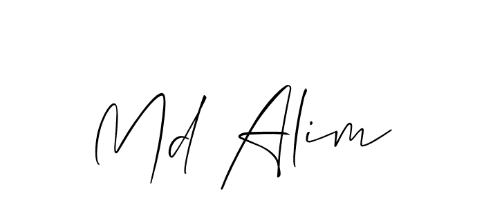 if you are searching for the best signature style for your name Md Alim. so please give up your signature search. here we have designed multiple signature styles  using Allison_Script. Md Alim signature style 2 images and pictures png