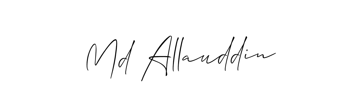 Make a beautiful signature design for name Md Allauddin. Use this online signature maker to create a handwritten signature for free. Md Allauddin signature style 2 images and pictures png