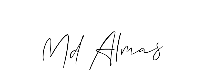 Make a short Md Almas signature style. Manage your documents anywhere anytime using Allison_Script. Create and add eSignatures, submit forms, share and send files easily. Md Almas signature style 2 images and pictures png