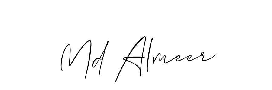 Md Almeer stylish signature style. Best Handwritten Sign (Allison_Script) for my name. Handwritten Signature Collection Ideas for my name Md Almeer. Md Almeer signature style 2 images and pictures png