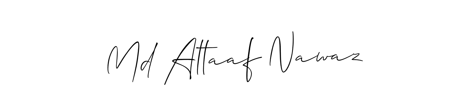 Similarly Allison_Script is the best handwritten signature design. Signature creator online .You can use it as an online autograph creator for name Md Altaaf Nawaz. Md Altaaf Nawaz signature style 2 images and pictures png