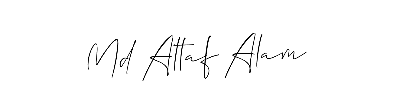 Use a signature maker to create a handwritten signature online. With this signature software, you can design (Allison_Script) your own signature for name Md Altaf Alam. Md Altaf Alam signature style 2 images and pictures png