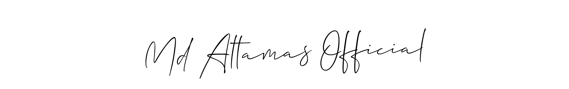 This is the best signature style for the Md Altamas Official name. Also you like these signature font (Allison_Script). Mix name signature. Md Altamas Official signature style 2 images and pictures png