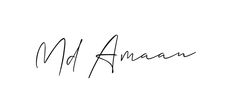 if you are searching for the best signature style for your name Md Amaan. so please give up your signature search. here we have designed multiple signature styles  using Allison_Script. Md Amaan signature style 2 images and pictures png