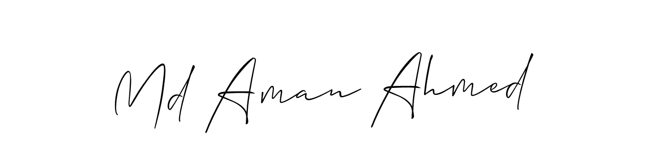 Make a short Md Aman Ahmed signature style. Manage your documents anywhere anytime using Allison_Script. Create and add eSignatures, submit forms, share and send files easily. Md Aman Ahmed signature style 2 images and pictures png