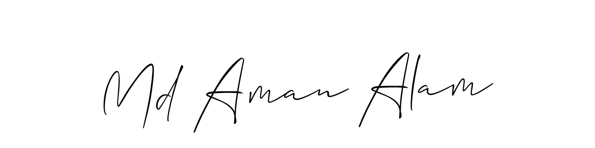 Use a signature maker to create a handwritten signature online. With this signature software, you can design (Allison_Script) your own signature for name Md Aman Alam. Md Aman Alam signature style 2 images and pictures png