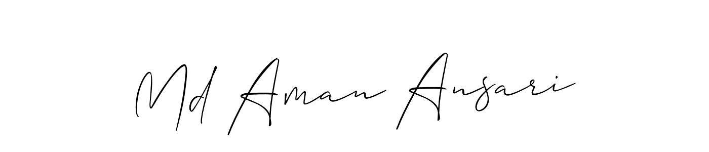 Use a signature maker to create a handwritten signature online. With this signature software, you can design (Allison_Script) your own signature for name Md Aman Ansari. Md Aman Ansari signature style 2 images and pictures png