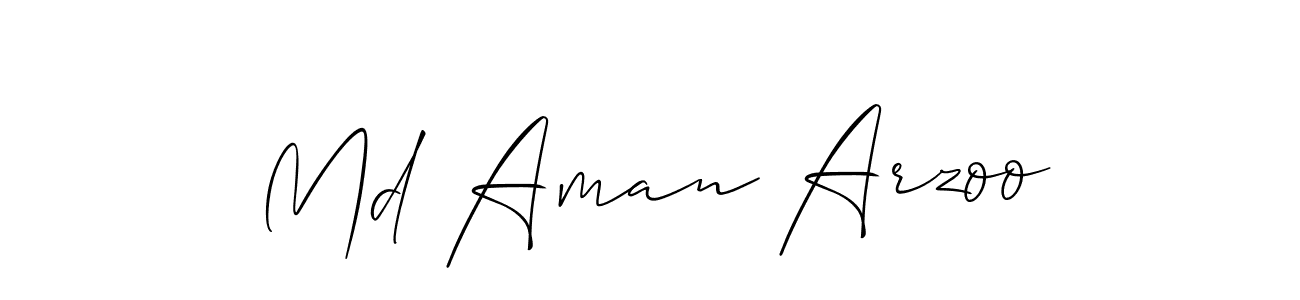 How to Draw Md Aman Arzoo signature style? Allison_Script is a latest design signature styles for name Md Aman Arzoo. Md Aman Arzoo signature style 2 images and pictures png