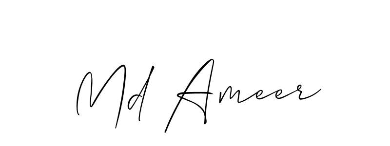 Allison_Script is a professional signature style that is perfect for those who want to add a touch of class to their signature. It is also a great choice for those who want to make their signature more unique. Get Md Ameer name to fancy signature for free. Md Ameer signature style 2 images and pictures png