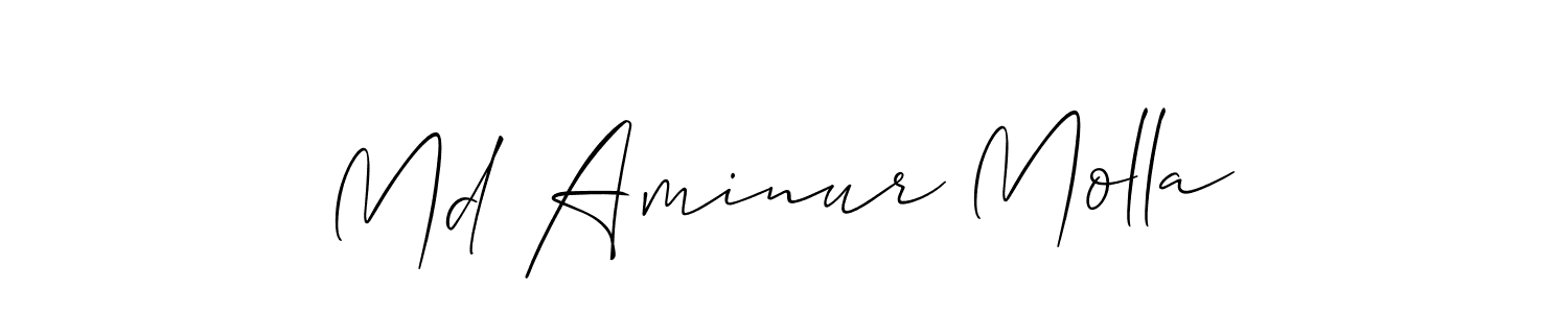 How to Draw Md Aminur Molla signature style? Allison_Script is a latest design signature styles for name Md Aminur Molla. Md Aminur Molla signature style 2 images and pictures png