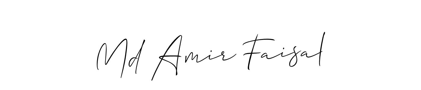 Create a beautiful signature design for name Md Amir Faisal. With this signature (Allison_Script) fonts, you can make a handwritten signature for free. Md Amir Faisal signature style 2 images and pictures png