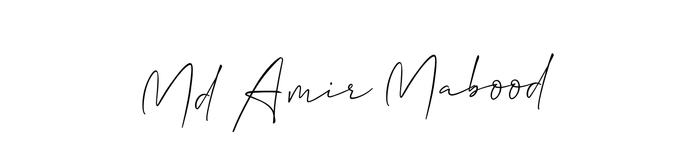 Md Amir Mabood stylish signature style. Best Handwritten Sign (Allison_Script) for my name. Handwritten Signature Collection Ideas for my name Md Amir Mabood. Md Amir Mabood signature style 2 images and pictures png