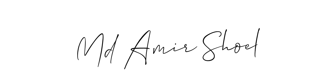 Md Amir Shoel stylish signature style. Best Handwritten Sign (Allison_Script) for my name. Handwritten Signature Collection Ideas for my name Md Amir Shoel. Md Amir Shoel signature style 2 images and pictures png