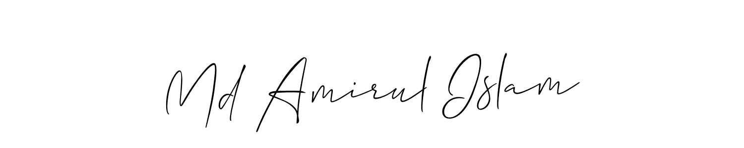 Create a beautiful signature design for name Md Amirul Islam. With this signature (Allison_Script) fonts, you can make a handwritten signature for free. Md Amirul Islam signature style 2 images and pictures png