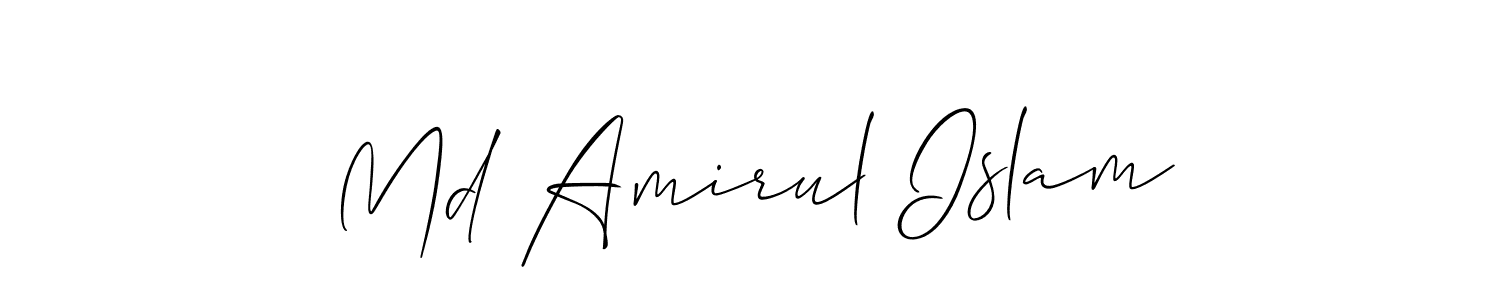 Create a beautiful signature design for name Md Amirul Islam. With this signature (Allison_Script) fonts, you can make a handwritten signature for free. Md Amirul Islam signature style 2 images and pictures png