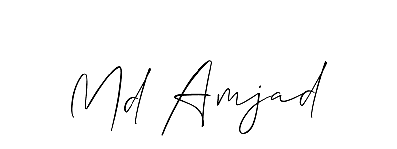 Use a signature maker to create a handwritten signature online. With this signature software, you can design (Allison_Script) your own signature for name Md Amjad. Md Amjad signature style 2 images and pictures png