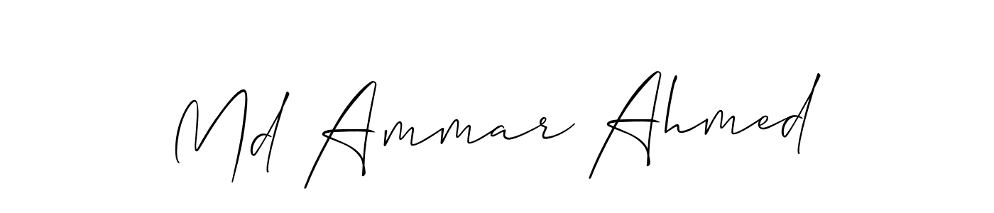 How to Draw Md Ammar Ahmed signature style? Allison_Script is a latest design signature styles for name Md Ammar Ahmed. Md Ammar Ahmed signature style 2 images and pictures png