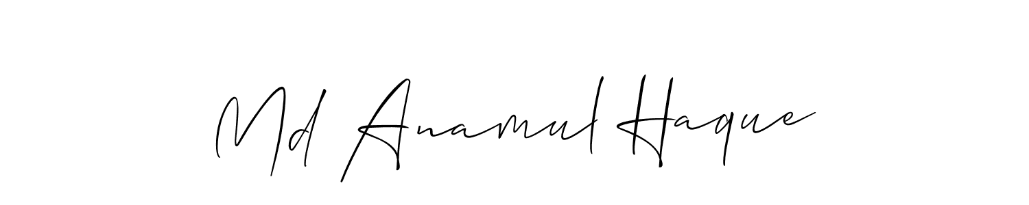 Design your own signature with our free online signature maker. With this signature software, you can create a handwritten (Allison_Script) signature for name Md Anamul Haque. Md Anamul Haque signature style 2 images and pictures png