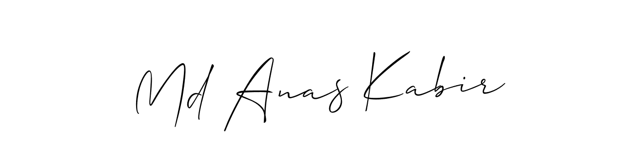 Also we have Md Anas Kabir name is the best signature style. Create professional handwritten signature collection using Allison_Script autograph style. Md Anas Kabir signature style 2 images and pictures png