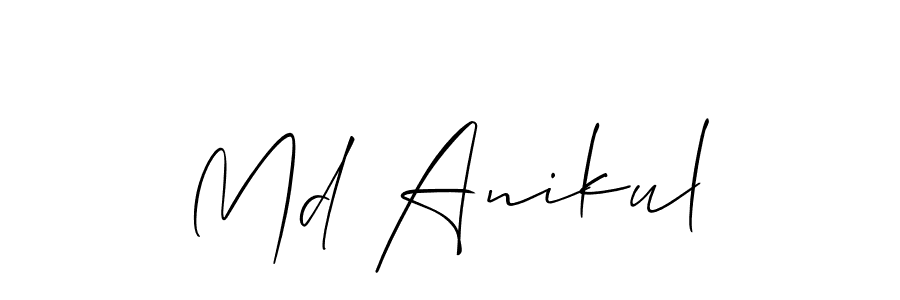 Similarly Allison_Script is the best handwritten signature design. Signature creator online .You can use it as an online autograph creator for name Md Anikul. Md Anikul signature style 2 images and pictures png